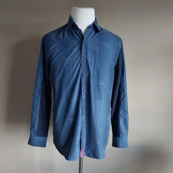 Bugle Boy Jean Co. Shirt Size M Samurai Blue - Picture 1 of 11